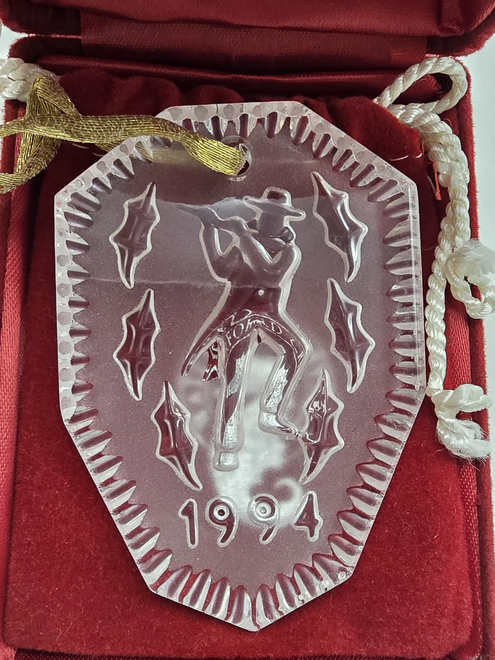 Waterford 1994 Crystal 12 Days of Christmas 11 Pipers Piping Christmas Ornament